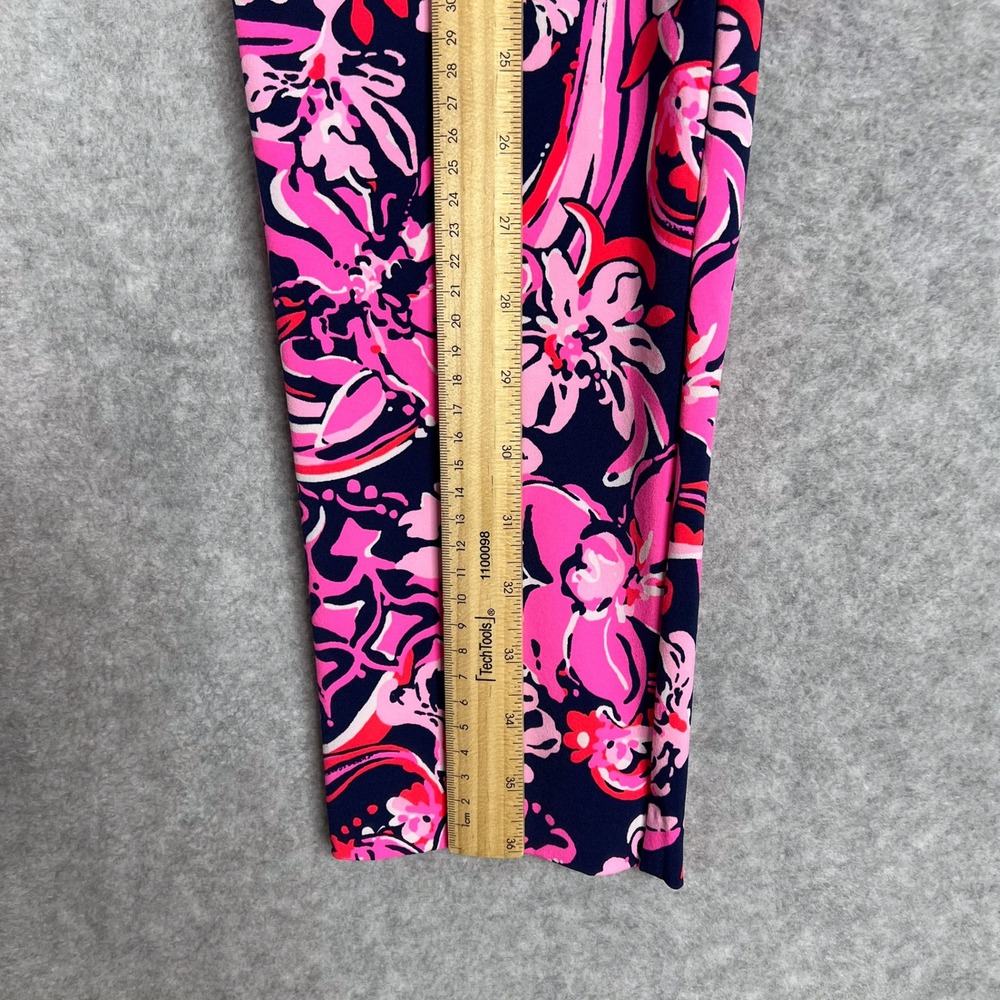 Lilly Pulitzer Low Tide Navy Pink Print Luxletic Corso Pant UPF 50+ Size 8 - Picture 13 of 13